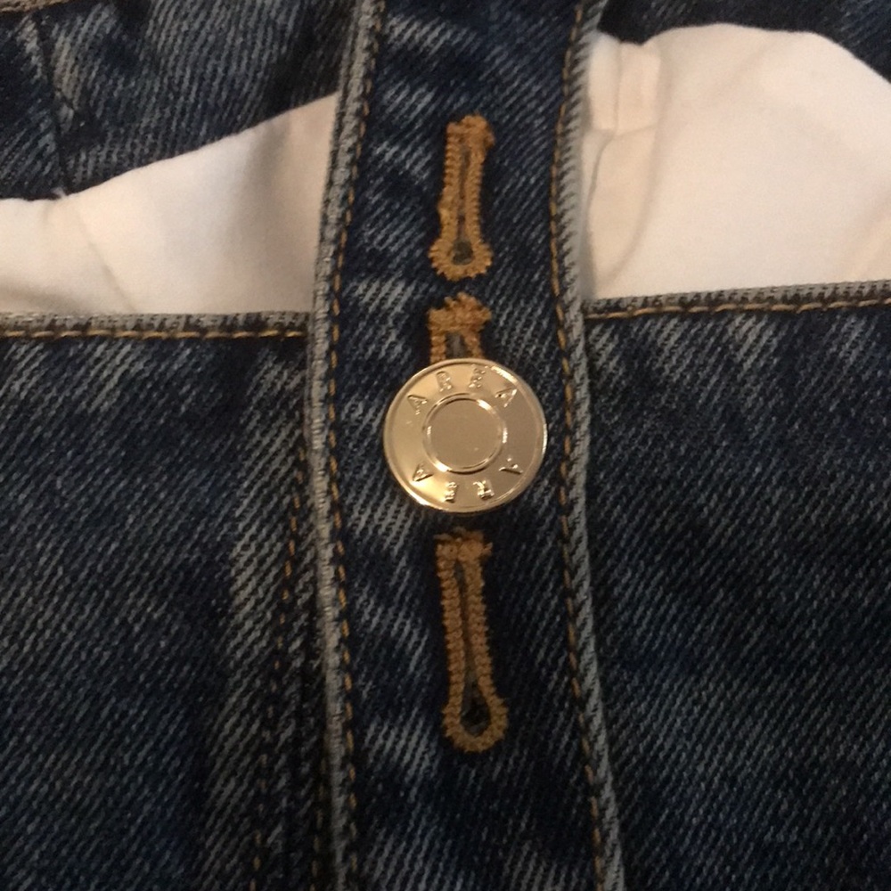 New Authentic AREA Denim Bustier Top with Gold Accents Size 2 - Picture 12 of 15